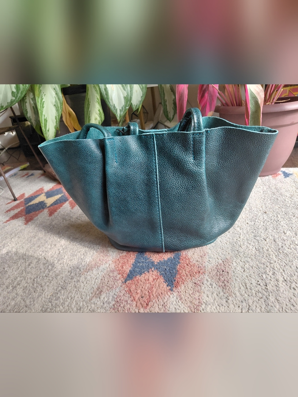 Portland Leather Lagoon Large Devan Premium NWT